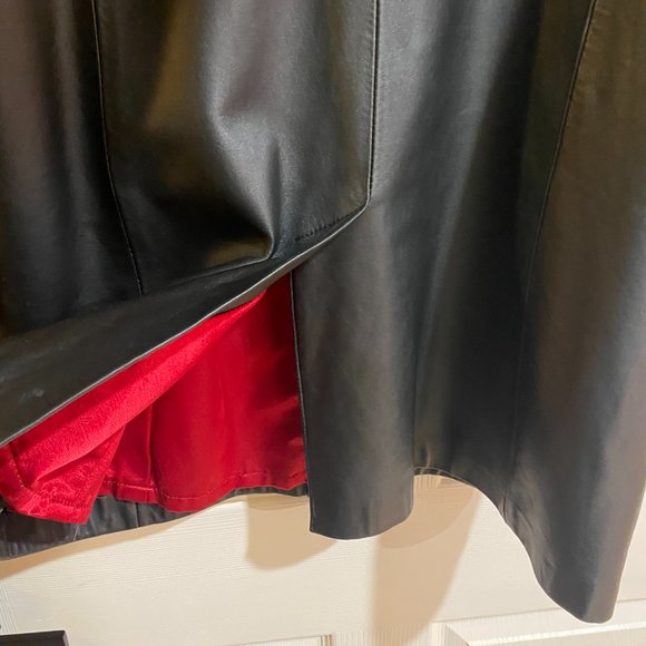 Real Black Leather Coat - Picture 10 of 10